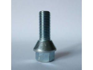 Колісний болт М12х1.25х25 мм. Конус. Цинк. Ключ 17