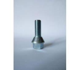 Болт колесный М12х1.25х28 мм. Конус. Цинк. Ключ 17