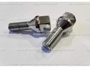Колісний болт М12х1.25х28 мм Конус Хром Ключ 19 Jeep