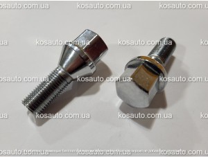 Колісний болт М12х1.25х24 мм Конус Хром Ключ 17