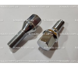 Колісний болт М12х1.25х28 мм Конус Хром Ключ 17
