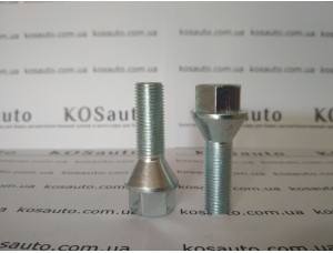 Болт колесный М12х1.25х30 мм. Конус. Цинк. Ключ 17