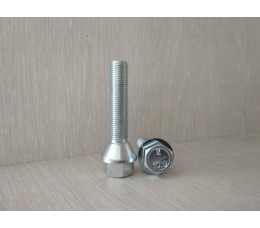 Болт колесный М12х1.25х50 мм. Конус. Цинк. Ключ 17