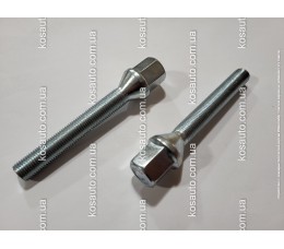 Болт колесный М12х1.25х75 мм. Конус. Цинк. Ключ 17