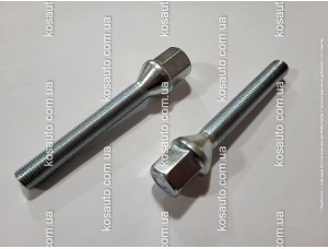 Болт колесный М12х1.25х75 мм. Конус. Цинк. Ключ 17