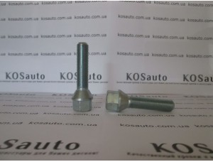 Болт колесный М12х1.25х45 мм. Конус. Цинк. Ключ 17