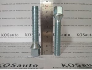 Болт колесный М14х1.5х75 мм. Конус. Цинк. Ключ 17.