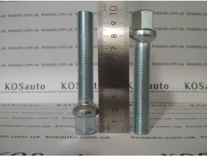 Болт колесный М14х1.5х75 мм. Сфера.  Цинк. Ключ 17.