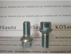 Болт колесный М14х1.5х26 мм. Сфера.  Цинк. Ключ 17.