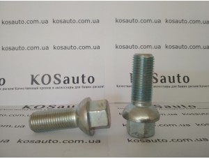 Болт колесный М14х1.5х32 мм. Сфера.  Цинк. Ключ 17.