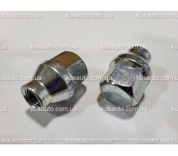 Гайка колесная М12х1.25х34мм Конус с носиком Цинк Ключ 21 Italy