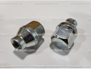 Гайка колесная М12х1.25х34мм Конус с носиком Цинк Ключ 21 Italy