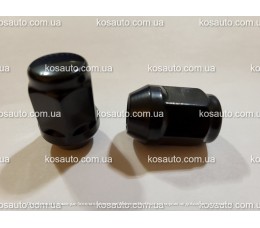 Гайка колесная М12х1.25х35мм Конус Черная  Ключ 21