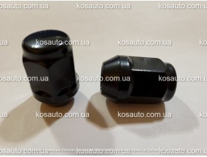Гайка колесная М12х1.25х35мм Конус Черная  Ключ 21