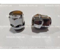 Гайка колесная  М12х1.25х27 мм. Конус. Хром. Ключ 19