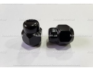 Гайка колісна М12х1.5х27мм Конус Чорна Ключ 21 Mazda, Hyundai, KIA. BLACK