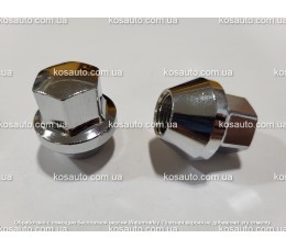 Гайка колісна М14х1.5х30 Конус збільшений Хром Ключ 19 Ford,Volvo,Land Rover