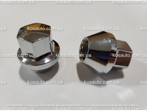 Гайка колісна М14х1.5х30 Конус збільшений Хром Ключ 19 Ford,Volvo,Land Rover