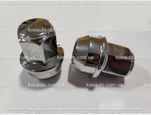 Гайка колісна М14х1.5х42мм Конус Хром Ключ 21 TESLA,FORD