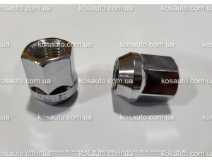 Гайка колесная М14х1.5х25 мм. Конус. Откр. Хром. Ключ 19