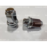 Гайка колесная М14х1.5х47 мм. Прессшайба. Хром. Ключ 21. Оригинал Toyota,Lexus,Mitsubushi.
