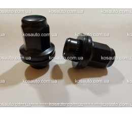 Гайка колісна М14х1.5х47 мм. Пресшайба Чорна Ключ 22 Toyota Land Cruiser 200, LC 300, Lexus LX
