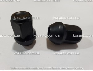 Гайка колісна 1/2"-20х34мм Конус Чорна Ключ 19 Farad(Italy)
