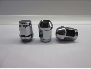 Гайка колесная М12х1.25х35 мм. Конус. Хром. Закрытая. Ключ 21