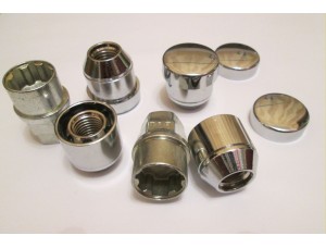Секретные гайки 12х1.5x23 конус. Конус. С кольцами. Открытые. 