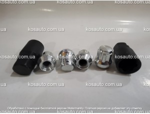 Секретные гайки 10х1.25 конус. Хром. Для литого и железного диска Таврия, Славута.