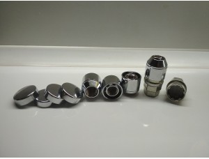 Секретные гайки 12х1.25x23  Конус. С кольцами. Открытые. 