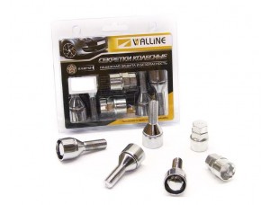 Секретные болты Walline М12х1.5х24 мм. Конус. С кольцом. 2 ключа